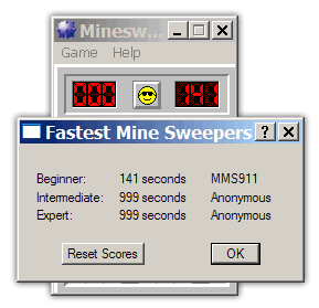 My Minesweeper Highscores
